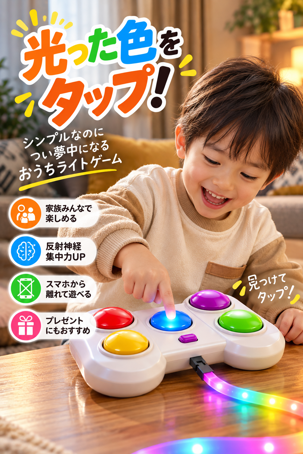 PikaTap™ ピカタップ 光った色を、すばやくタップ。
